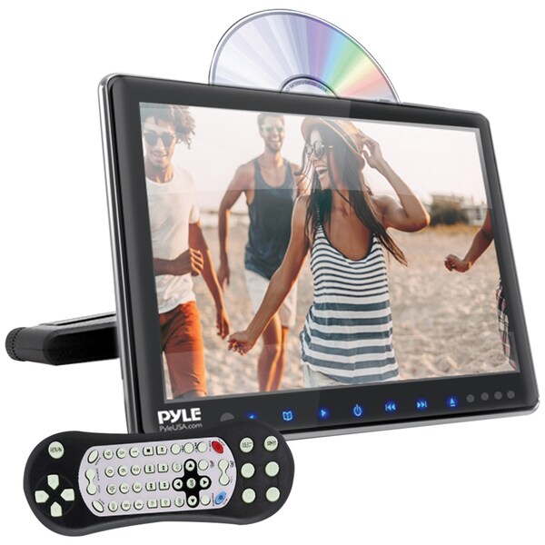 Pyle LCD 9.4" Headrest Monitor with DVD/CD Player and IR/FM Transmitters PLHRDVD904
